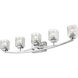 Zaid 5 Light 40 inch Chrome Vanity Wall Light