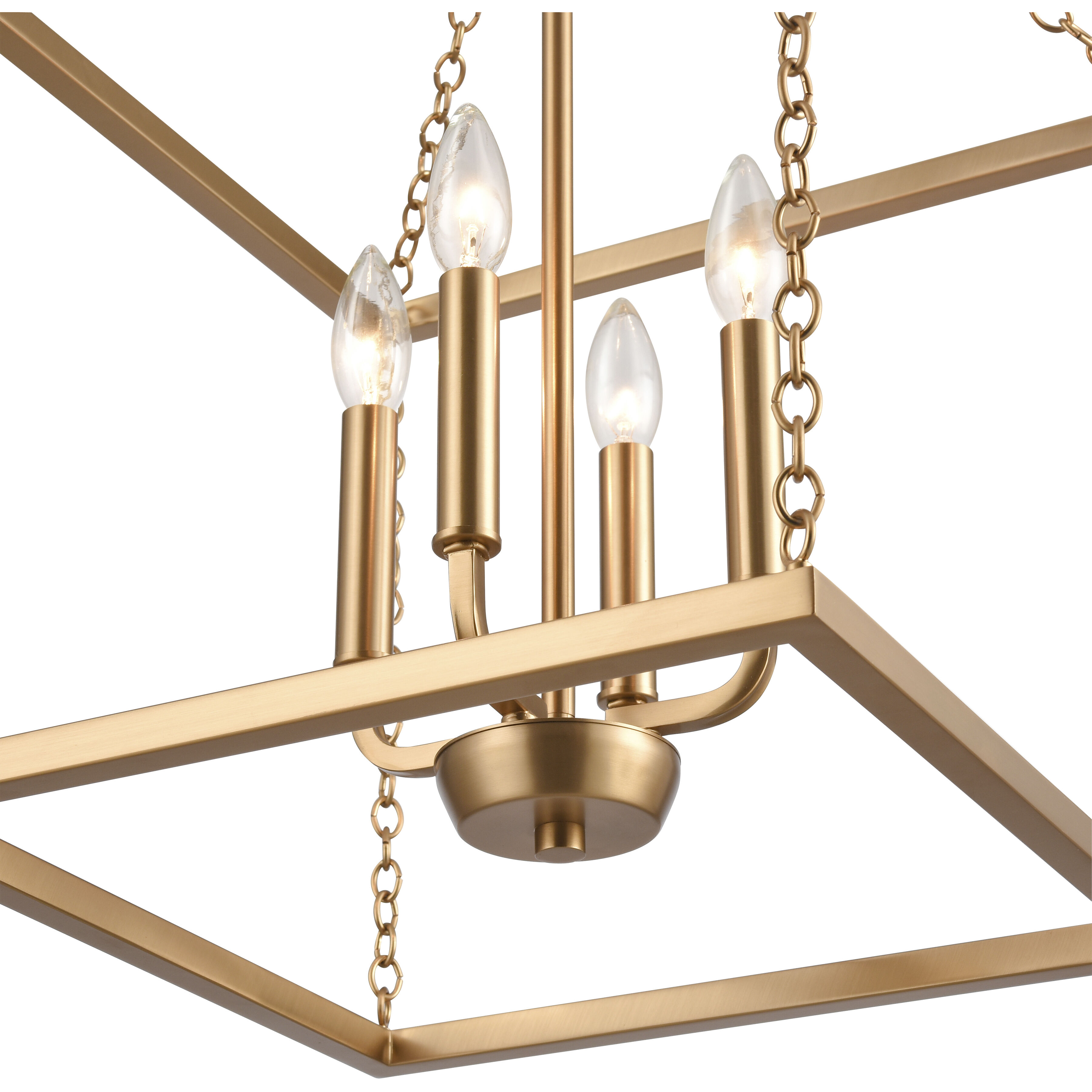 Emmett 4 Light 17 inch Brushed Gold Pendant Ceiling Light