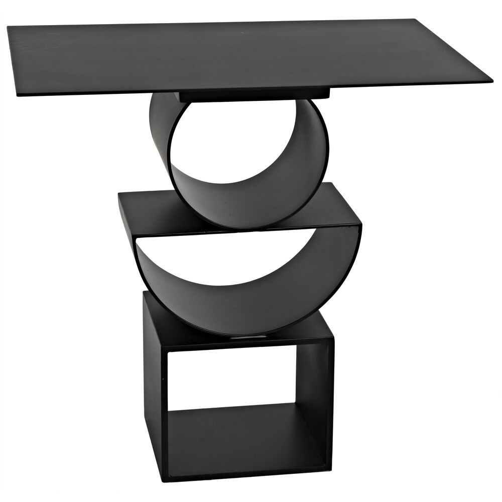 Shape 25 X 24 inch Matte Black Side Table