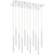 Forest LED 9.75 inch Chrome Chandelier Ceiling Light in 11, 29, Matte White Steel