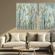 Summer Trees Gray and Green and Multi and Neutral Canvas