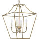 Versailles 4 Light 18 inch Dark Antique Brushed Brass Pendant Ceiling Light