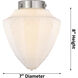 Franklin Restoration Bullet 1 Light 7 inch Brushed Satin Nickel Mini Pendant Ceiling Light in Incandescent, Seedy
