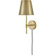 Blake LED 8 inch Lacquered Brass Sconce Wall Light