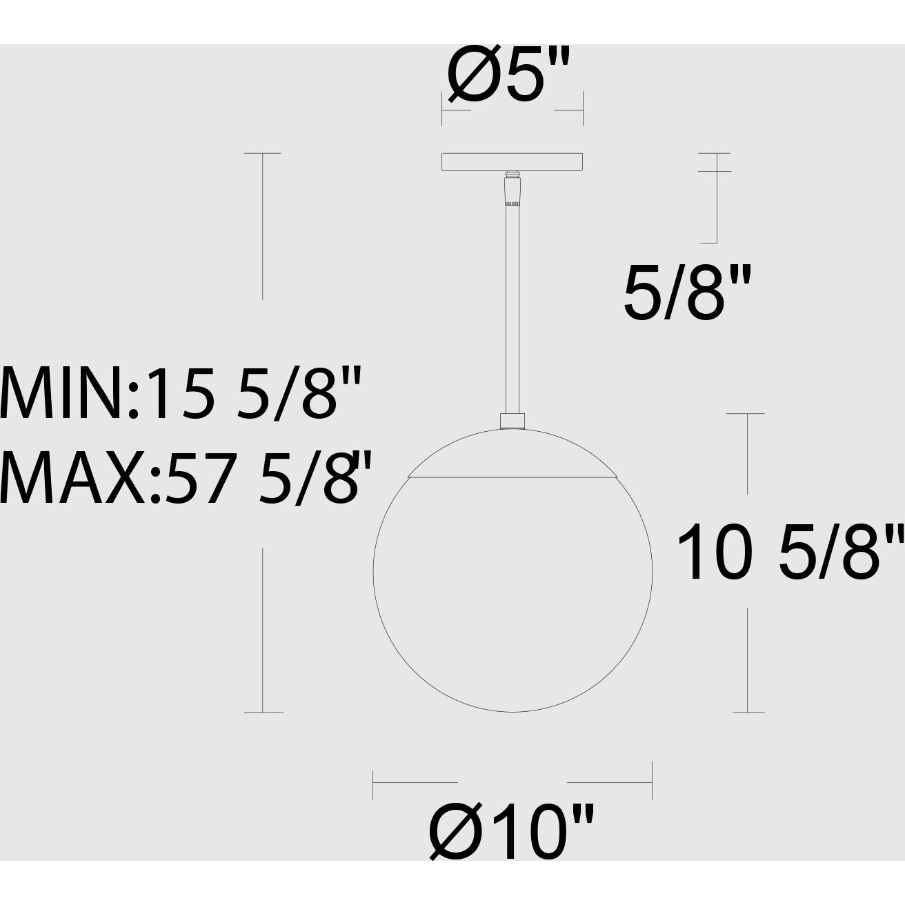 Rondure LED 10 inch Sand Black Outdoor Pendant