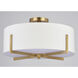 Surrey LED 18 inch Natural Brass Semi-Flush Mount Ceiling Light