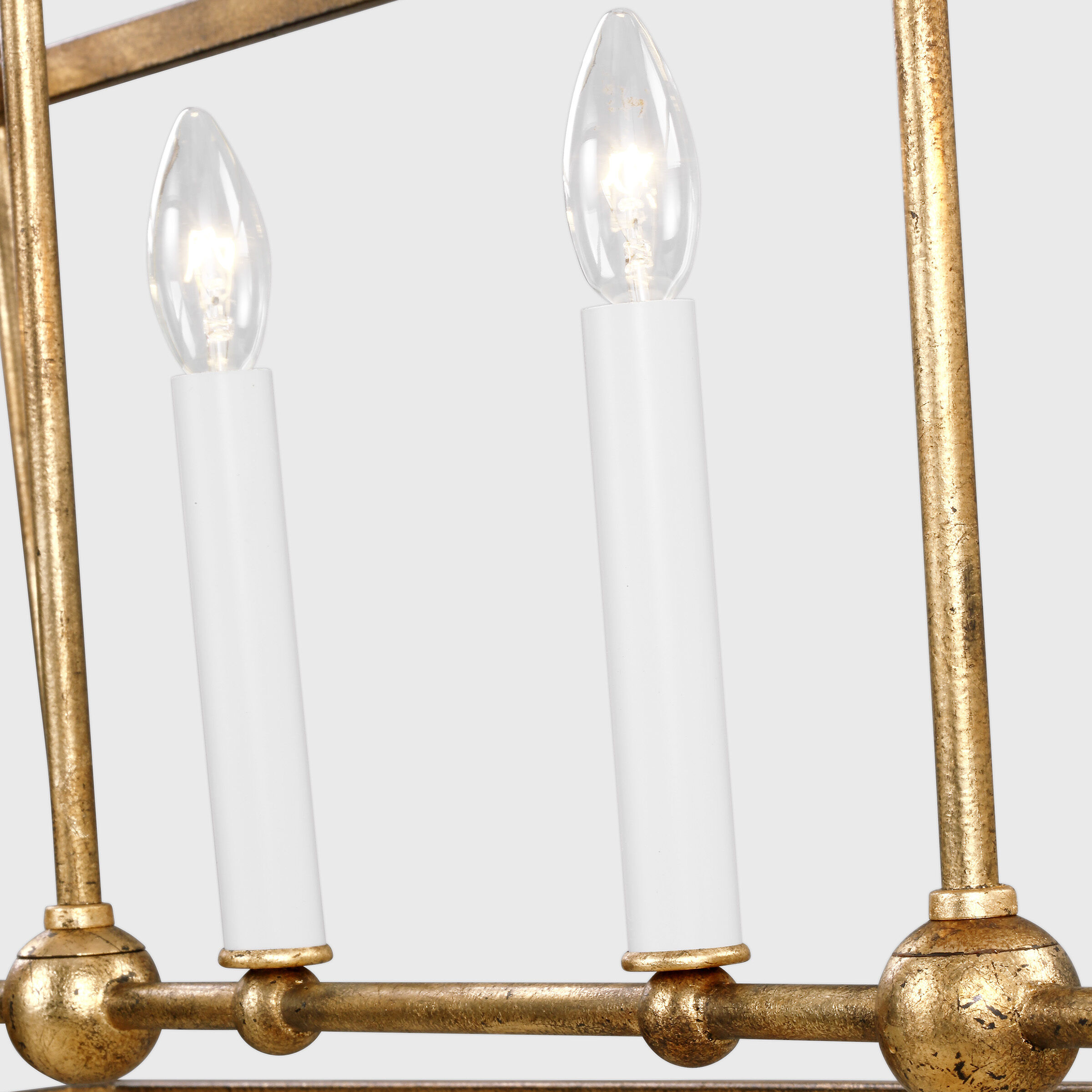 C&M by Chapman & Myers Stonington 6 Light 49.13 inch Antique Gild Linear Lantern Ceiling Light