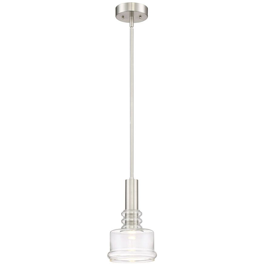 Kami LED 7.5 inch Satin Platinum Pendant Ceiling Light