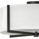 Galerie Axis 3 Light 19.5 inch Black Indoor Semi-Flush Mount Ceiling Light