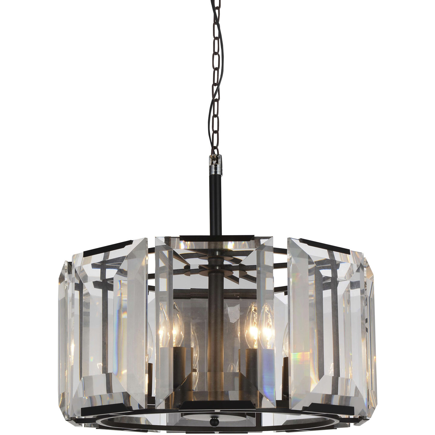 Jacquet 8 Light 20 inch Black Chandelier Ceiling Light