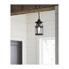 Haslett 1 Light 8 inch Textured Black Outdoor Hanging Lantern