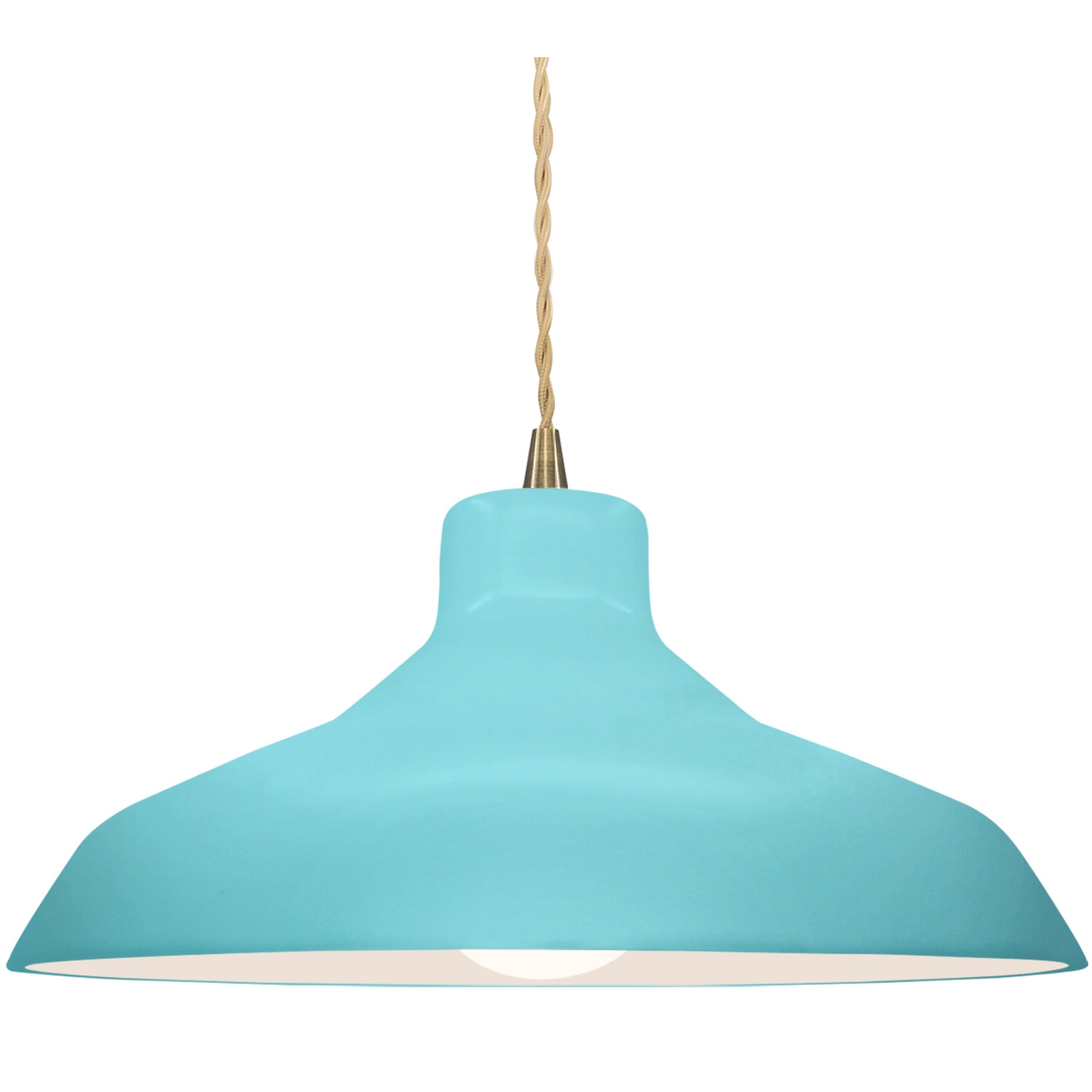 Radiance LED 15.5 inch Reflecting Pool and Antique Brass Pendant Ceiling Light