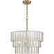 Museo 9 Light 21 inch Satin Brass Pendant Ceiling Light
