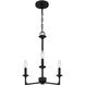 Prescott 3 Light 16 inch Matte Black Chandelier Ceiling Light