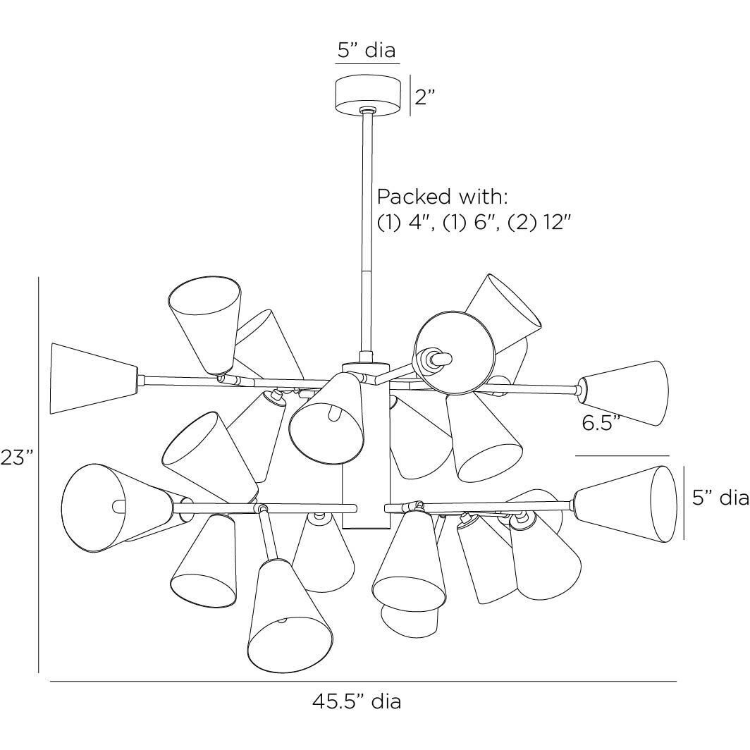 Delaware 24 Light 45.5 inch English Bronze Chandelier Ceiling Light