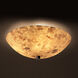 Alabaster Rocks 3 Light Dark Bronze Semi-Flush Bowl Ceiling Light in Round Bowl, Incandescent