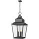 Raphael 5 Light 18 inch Sand Black Outdoor Chain Mount Ceiling Fixture in Soft Sand Black
