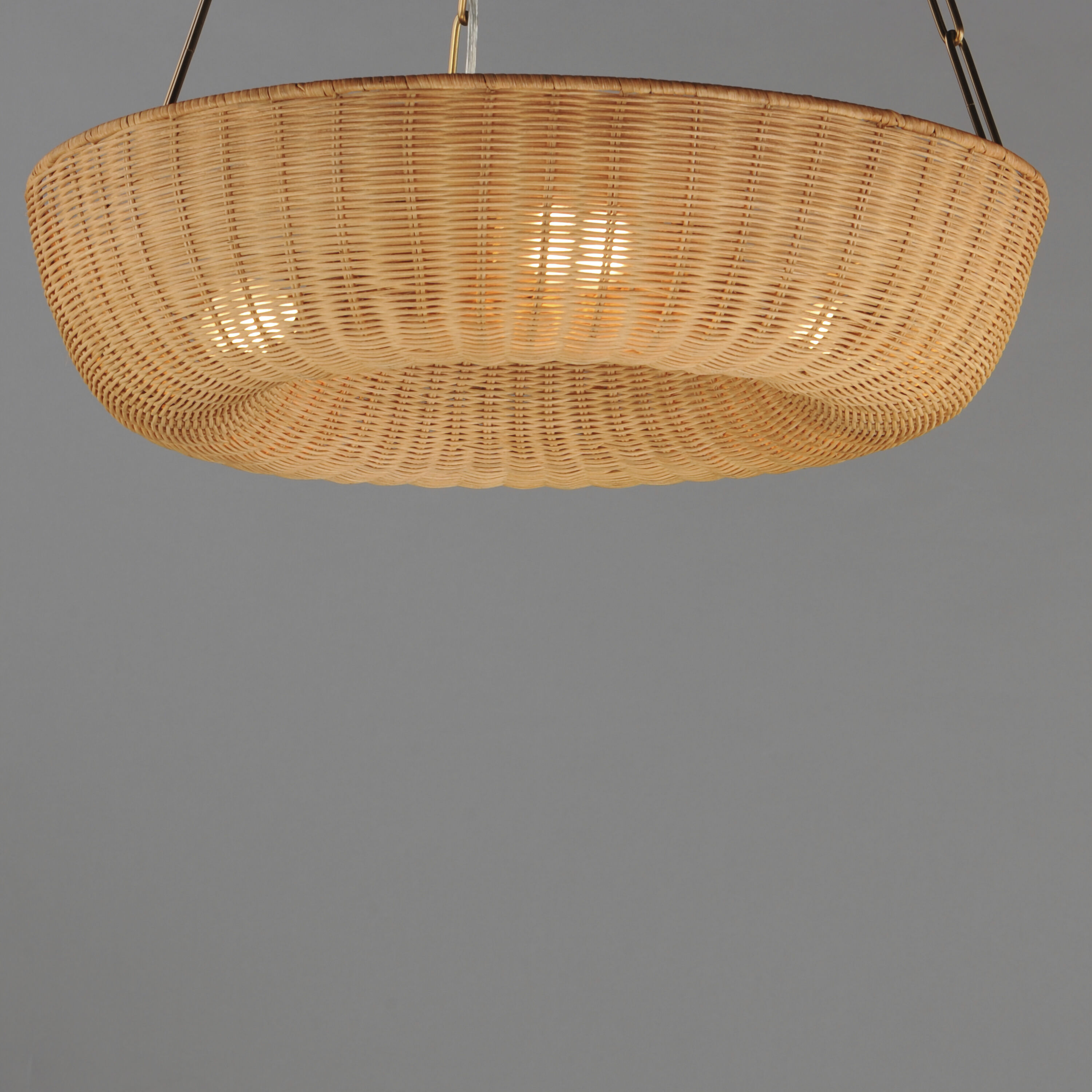 Bower 3 Light 24 inch Natural Aged Brass Ring Pendant Ceiling Light