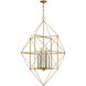 Connexions 8 Light 24 inch Gold Leaf with Silver Chandelier Ceiling Light