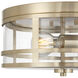 Lunden 3 Light 13 inch Modern Gold Flush Mount Ceiling Light