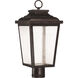 Irvington Manor LED 18 inch Chelesa Bronze Outdoor Post Mount Lantern, Great Outdoors