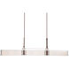 Urban Loft LED Graphite Linear Pendant Ceiling Light in 3000K LED, Frosted Granite, Trestle