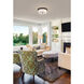Warren 15 inch Gun Metal Flush Mount Ceiling Light