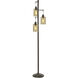 Signature 72 inch 40.00 watt Bronze and Champpange Floor Lamp Portable Light