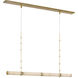 Anne-Marie Barton Marcell Linear Chandelier Ceiling Light in Antique-Burnished Brass