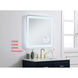 Lux 30 X 30 inch Glossy White Lighted Wall Mirror