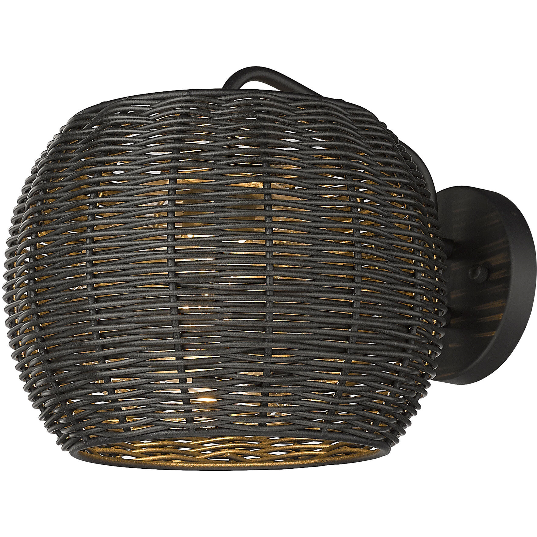 Vail 1 Light 12.38 inch Natural Black Outdoor Wall