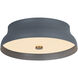 Shore LED 12 inch Patina Brass and Slate Gesso Flush Mount Ceiling Light
