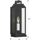Aspen 1 Light 14 inch Matte Black Outdoor Sconce