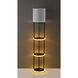 Keely 56.83 inch 150 watt Black RGB Color Changing Shelf Floor Lamp Portable Light, Simplee Adesso