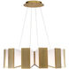 Chronos LED 34 inch Aged Brass Chandelier Ceiling Light in 34in.