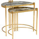Wildwood 28 X 25 inch Acid Wash/Antique Gold Leaf Nested Tables, Set of 2