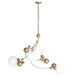 Sprig 4 Light 42 inch Modern Brass Pendant Ceiling Light in Opaline