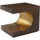 Groove 28 X 24.25 inch Gold Side Table