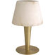 Scarlette 19.88 inch 8 watt Antique Brass with Black with Alabaster Table Lamp Portable Light