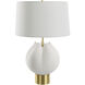 In Bloom 25.5 inch 150.00 watt Chalk White and Antiqued Brass Table Lamp Portable Light