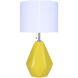 Persei 25 inch 100.00 watt Mustard Yellow and Chrome Table Lamp Portable Light