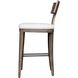 Cellini 43.5 inch Weathered Gray and Oyster White Outdoor Bar Stool