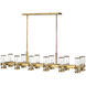 Reeve 12 Light 46 inch Heritage Brass Indoor Linear Chandelier Ceiling Light