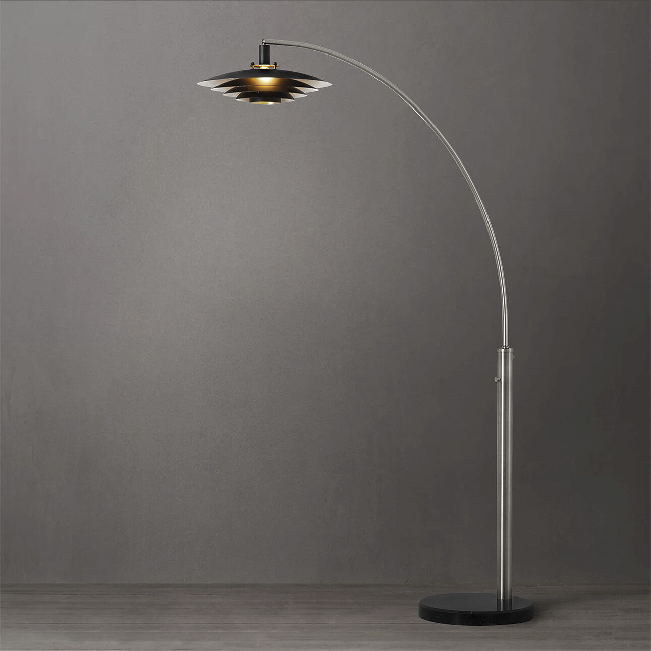 Rancho Mirage 87 inch 100.00 watt Satin Nickel Arc Floor Lamp Portable Light