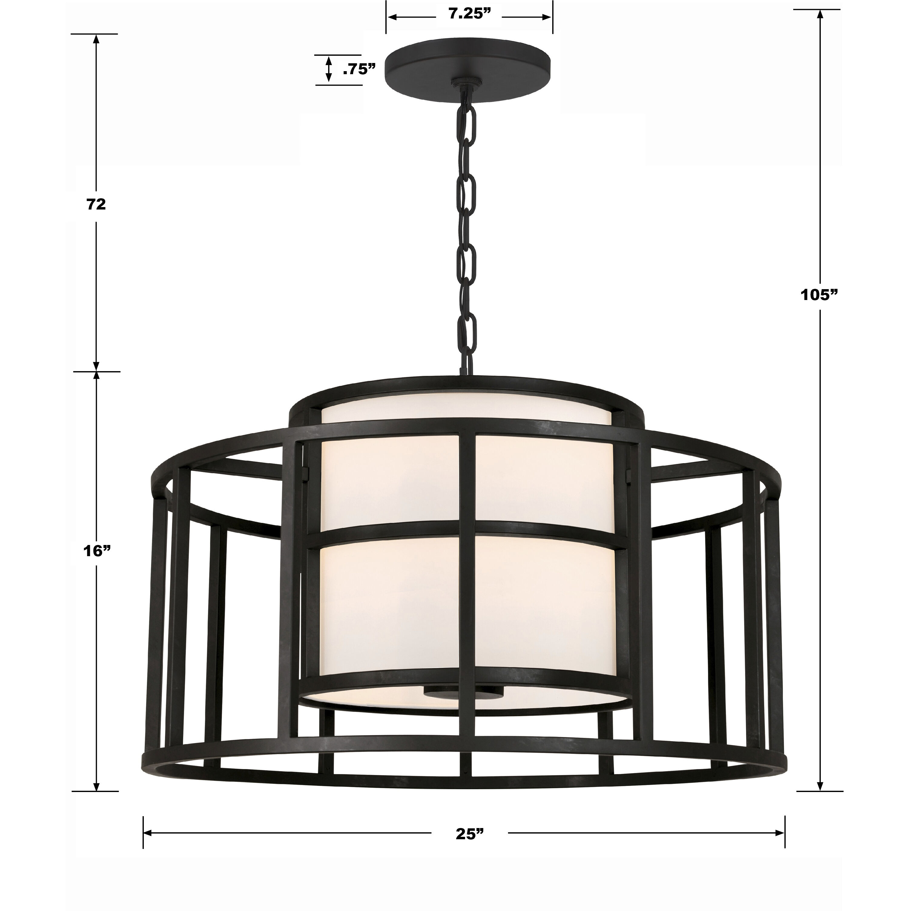 Hulton 5 Light 25 inch Matte Black Chandelier Ceiling Light, Brian Patrick Flynn