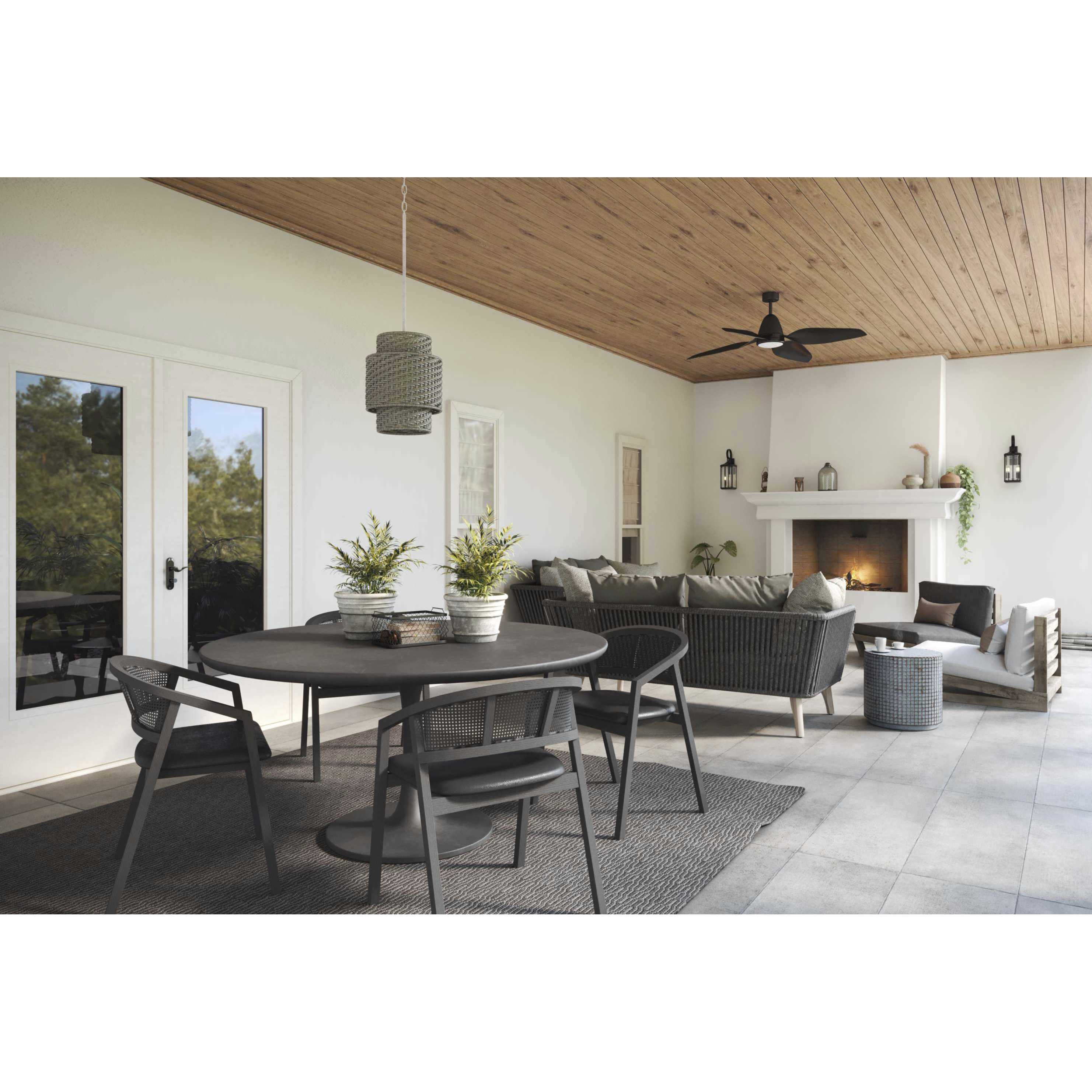 Gibbes Street 3 Light 31 inch Textured Black Outdoor Wall Lantern, Large, Design Series