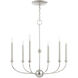 Cortlandt 6 Light 28 inch Polished Nickel Chandelier Ceiling Light