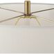 Promenade 33.25 inch 150.00 watt White Rice Stone and Antique Brass Table Lamp Portable Light