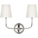 Thomas O'Brien Vendome LED 17.75 inch Polished Nickel Double Sconce Wall Light