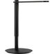Kovacs Coal Black and Brushed Coal Black Table Lamp Portable Light